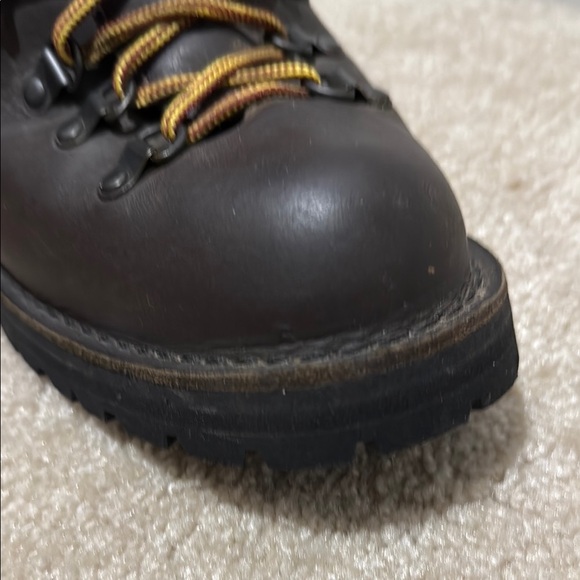 Brown Leather Hiking Boots with Yellow Laces- Mountain light II goretex - Picture 4 of 6